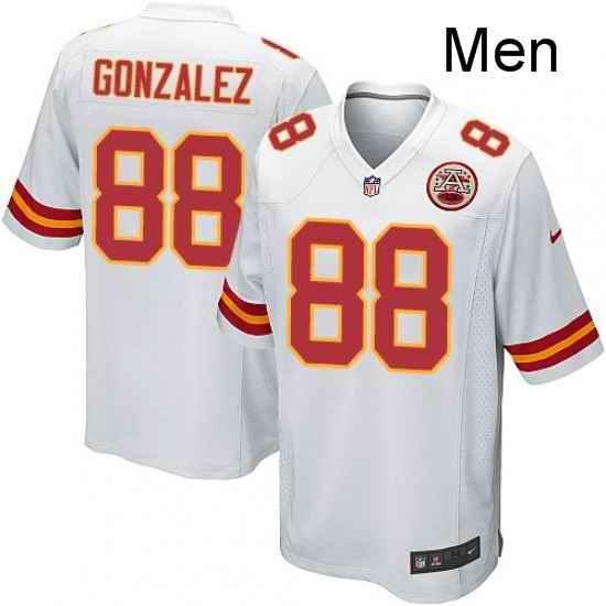 Men Nike Kansas City Chiefs 88 Tony Gonzalez Game White NFL Jersey